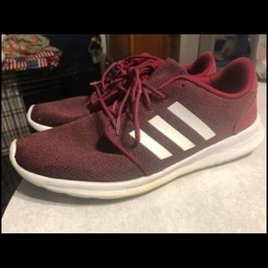 Maroon adidas shoes